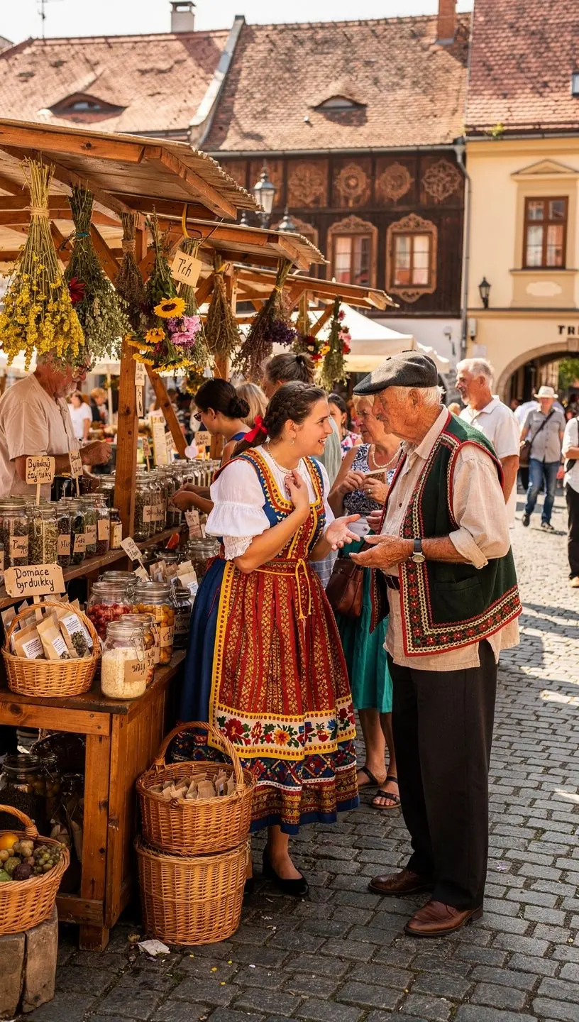 Záber na pohár s bylinným čajom, obklopený čerstvými bylinkami a citrónom.